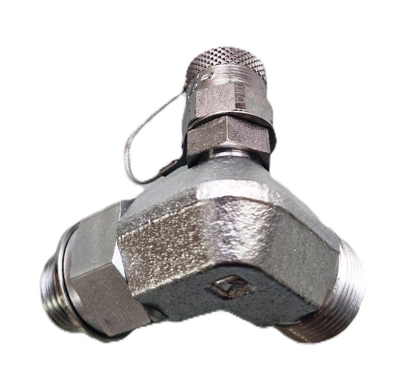 Winkelverschraubung mit  Prüfanschluss