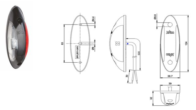 Luce di ingombro LED sw
