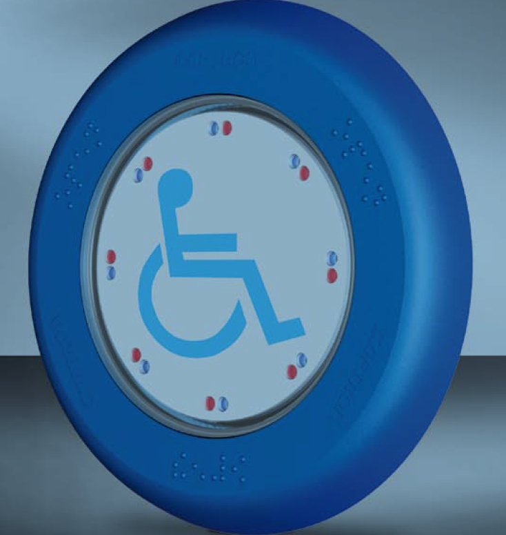 Aussentaster Blau Mit Kinderwagen