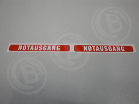 Klebeschild "Notausgang D,I,F"