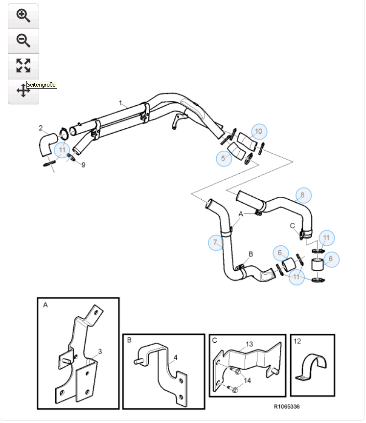Wasserschlauch NR. 10 zu Retarder Volvo