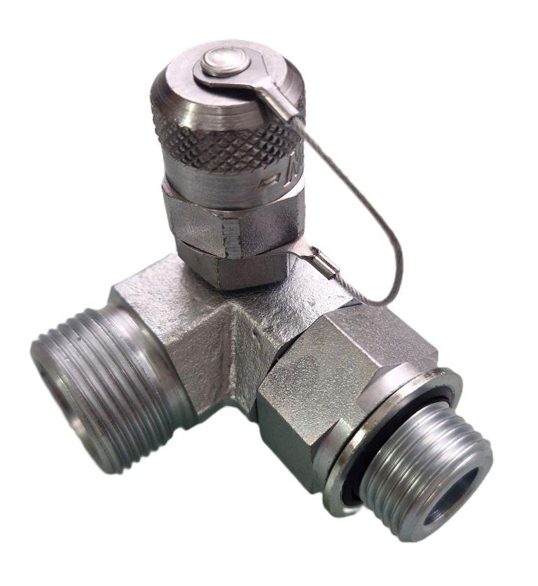 Raccord coudé avec raccord de contrôle